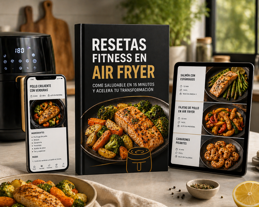 Resetas fitness en Air Fryer: Come saludable en 15 minutos y acelera tu transformacion